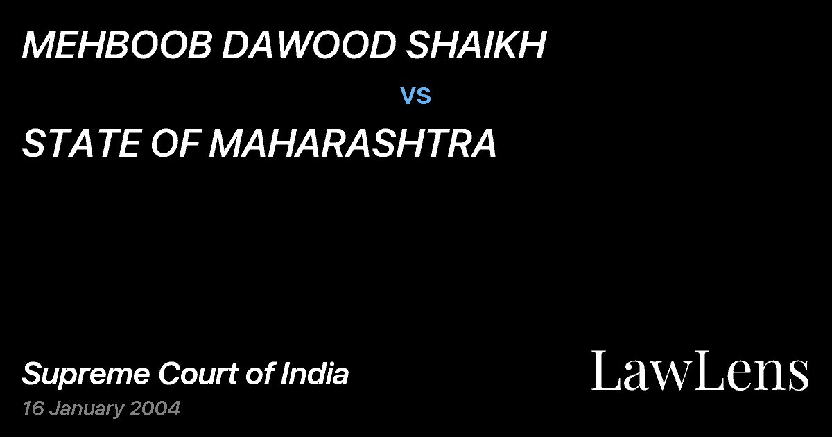 Preview image for MEHBOOB DAWOOD SHAIKH vs. STATE OF MAHARASHTRA