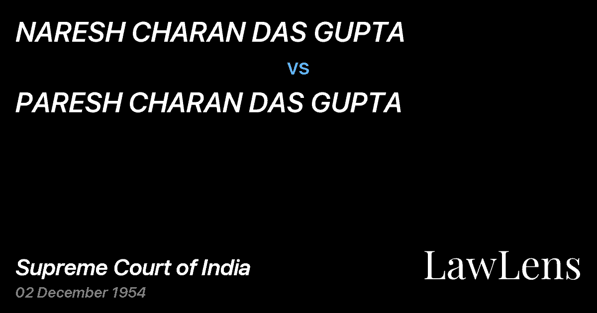 Preview image for NARESH CHARAN DAS GUPTA vs. PARESH CHARAN DAS GUPTA