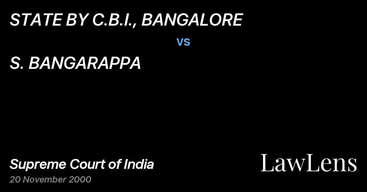 Preview image for STATE BY C.B.I., BANGALORE vs. S. BANGARAPPA