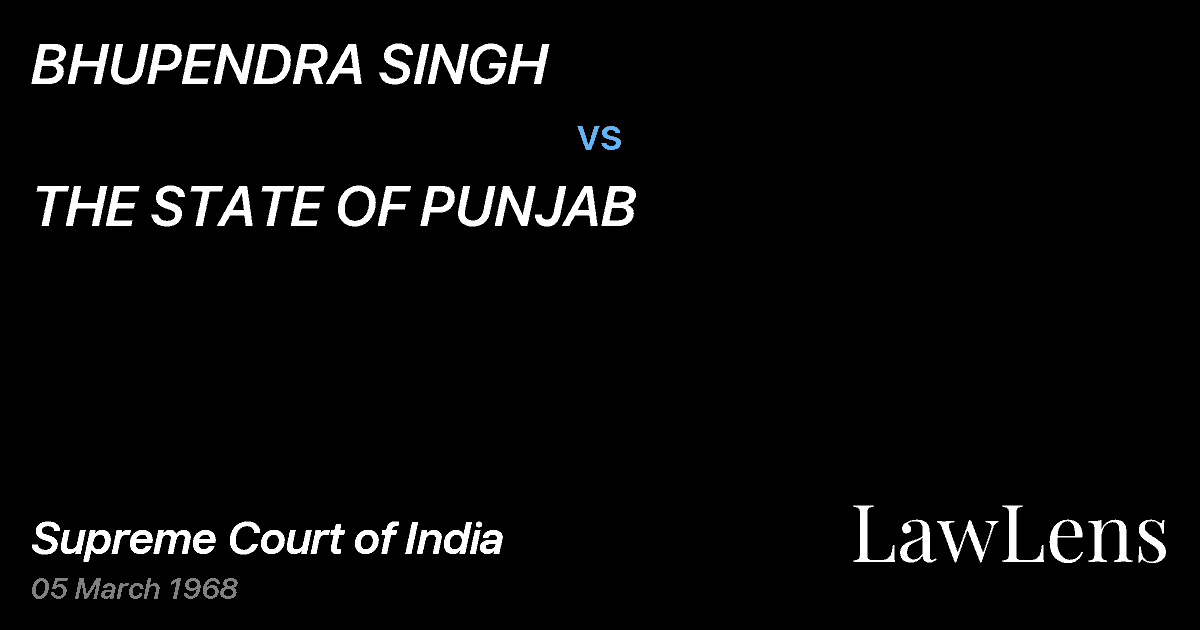 Preview image for BHUPENDRA SINGH vs. THE STATE OF PUNJAB