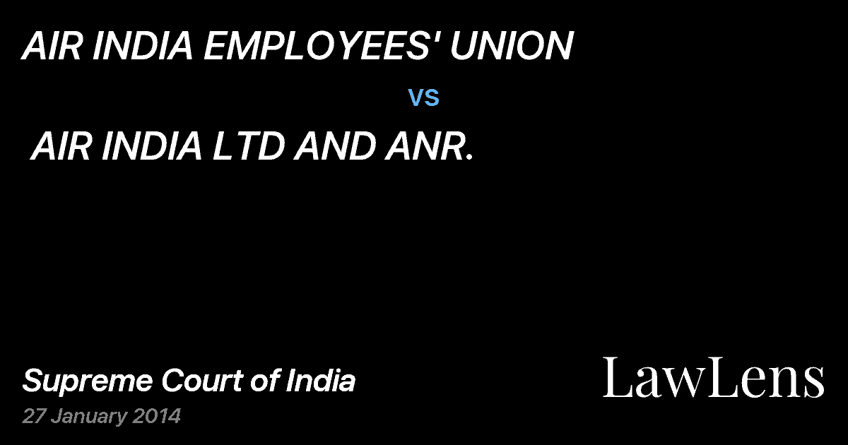 Preview image for AIR INDIA EMPLOYEES' UNION vs. AIR INDIA LTD AND ANR.