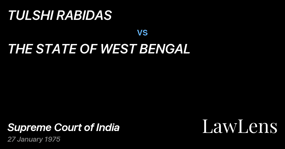 Preview image for TULSHI RABIDAS vs. THE STATE OF WEST BENGAL