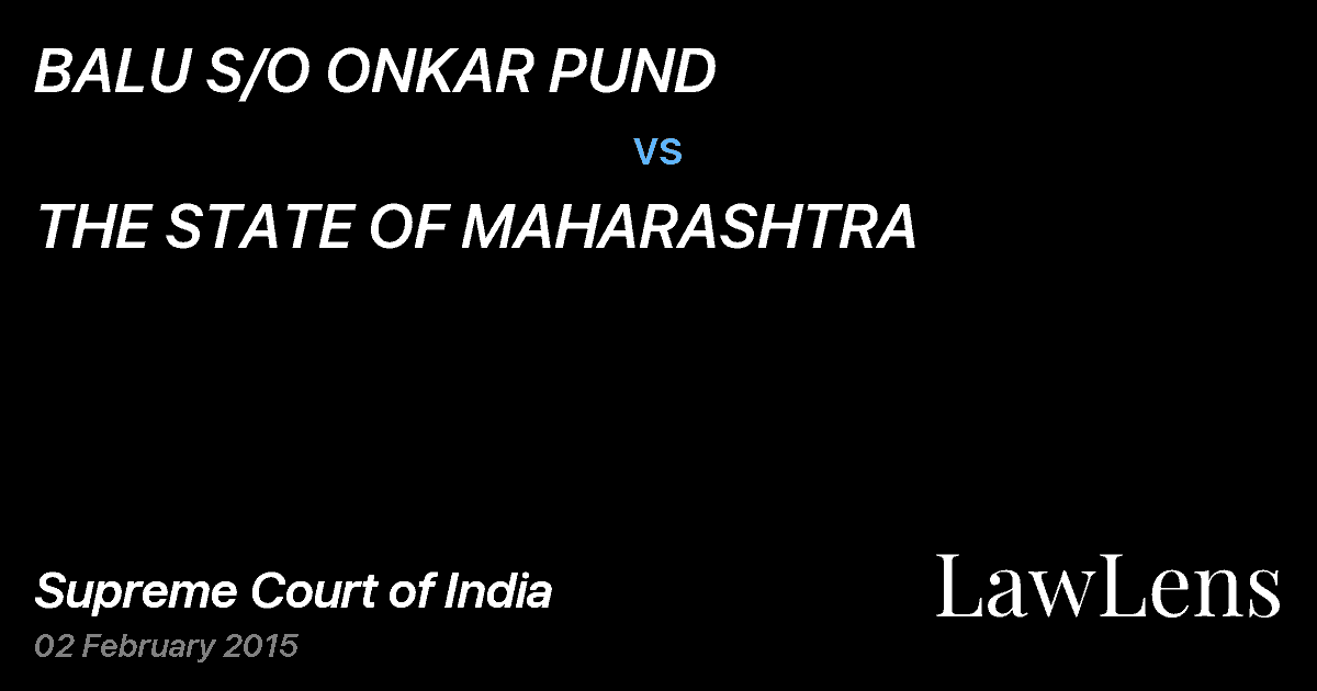 Preview image for BALU S/O ONKAR PUND vs. THE STATE OF MAHARASHTRA