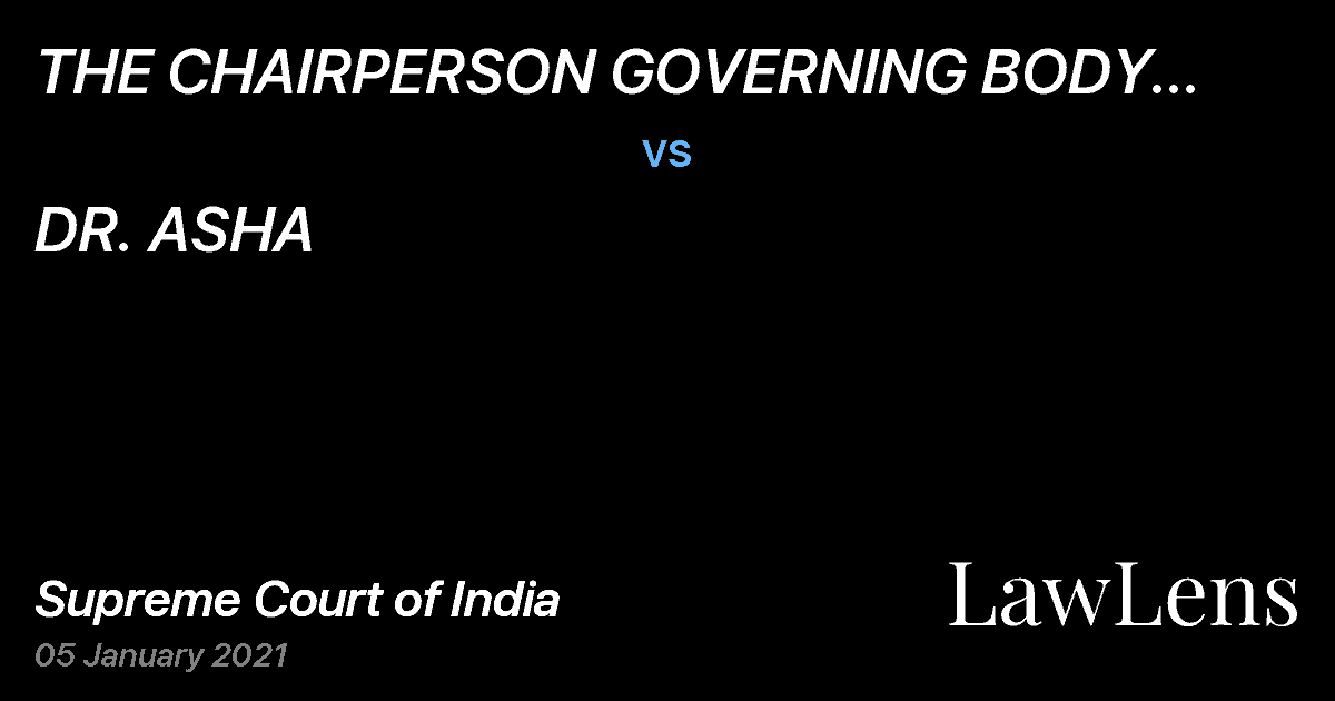 Preview image for THE CHAIRPERSON GOVERNING BODY DAULAT RAM COLLEGE vs. DR. ASHA