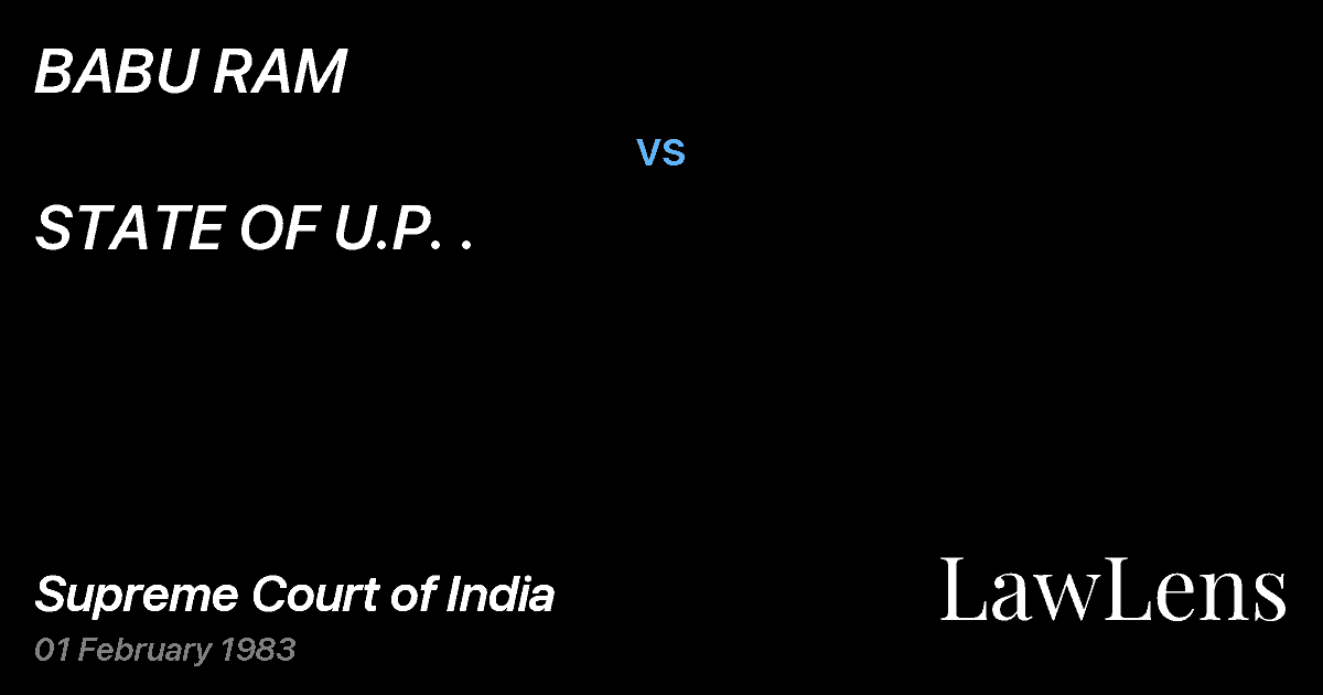 Preview image for BABU RAM vs. STATE OF U.P. .