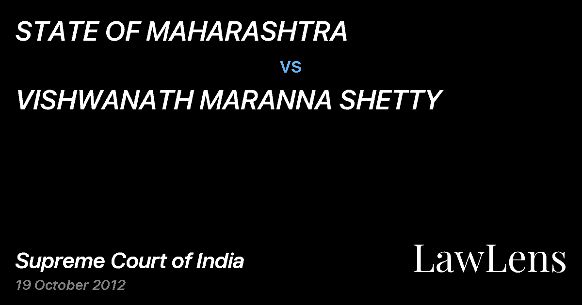 Preview image for STATE OF MAHARASHTRA vs. VISHWANATH MARANNA SHETTY