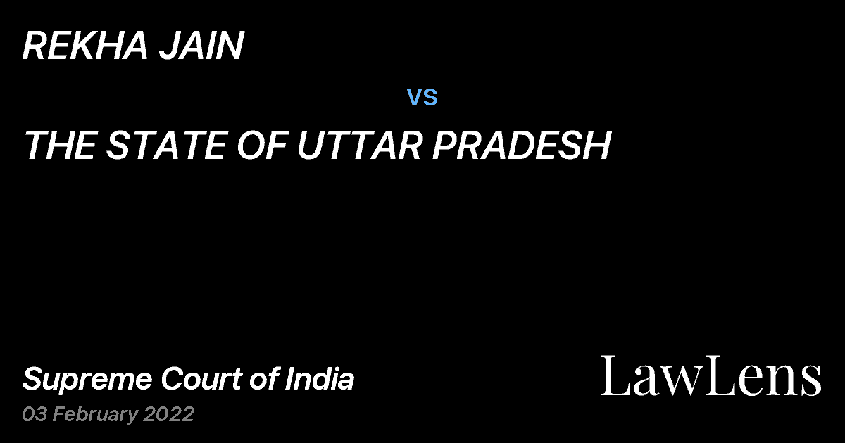 Preview image for REKHA JAIN vs. THE STATE OF UTTAR PRADESH