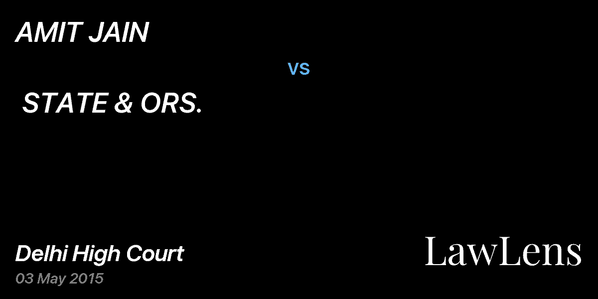 Preview image for AMIT JAIN  vs.  STATE & ORS.