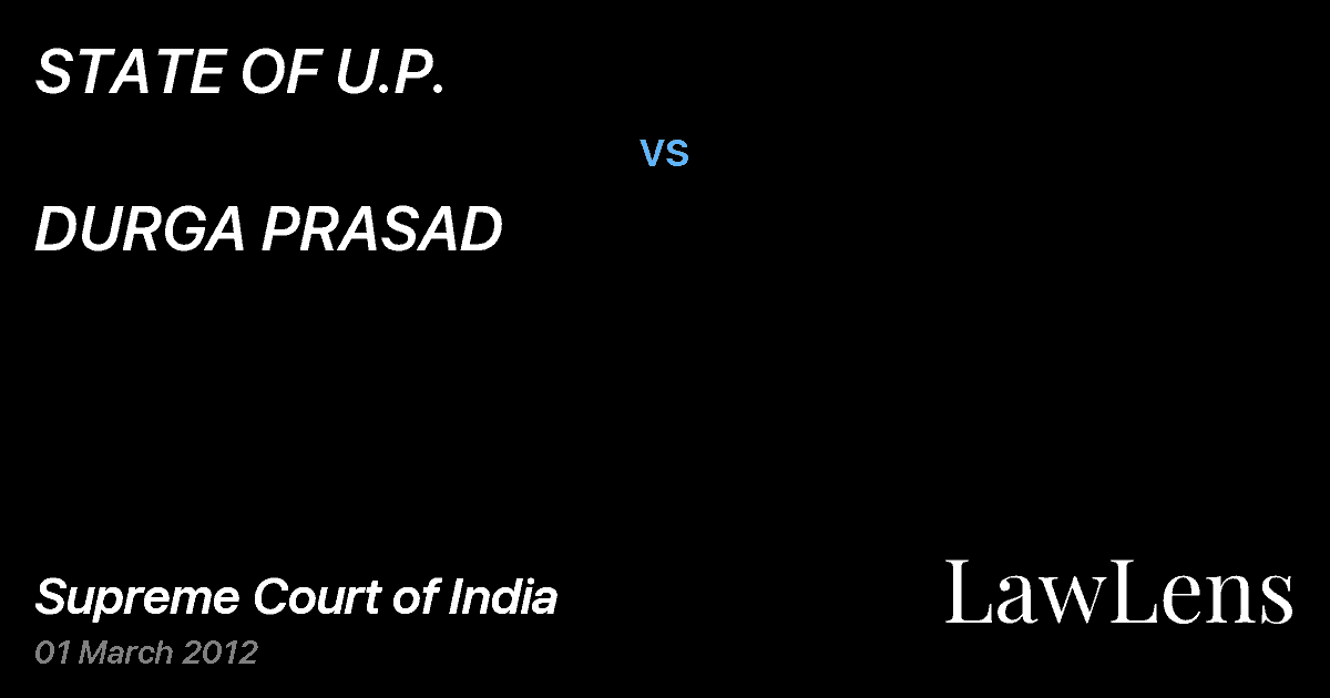 Preview image for STATE OF U.P. vs. DURGA PRASAD