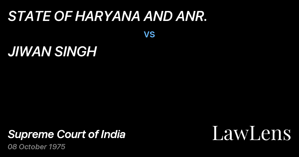 Preview image for STATE OF HARYANA AND ANR. vs. JIWAN SINGH