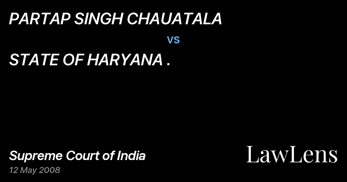 Preview image for PARTAP SINGH CHAUATALA vs. STATE OF HARYANA .