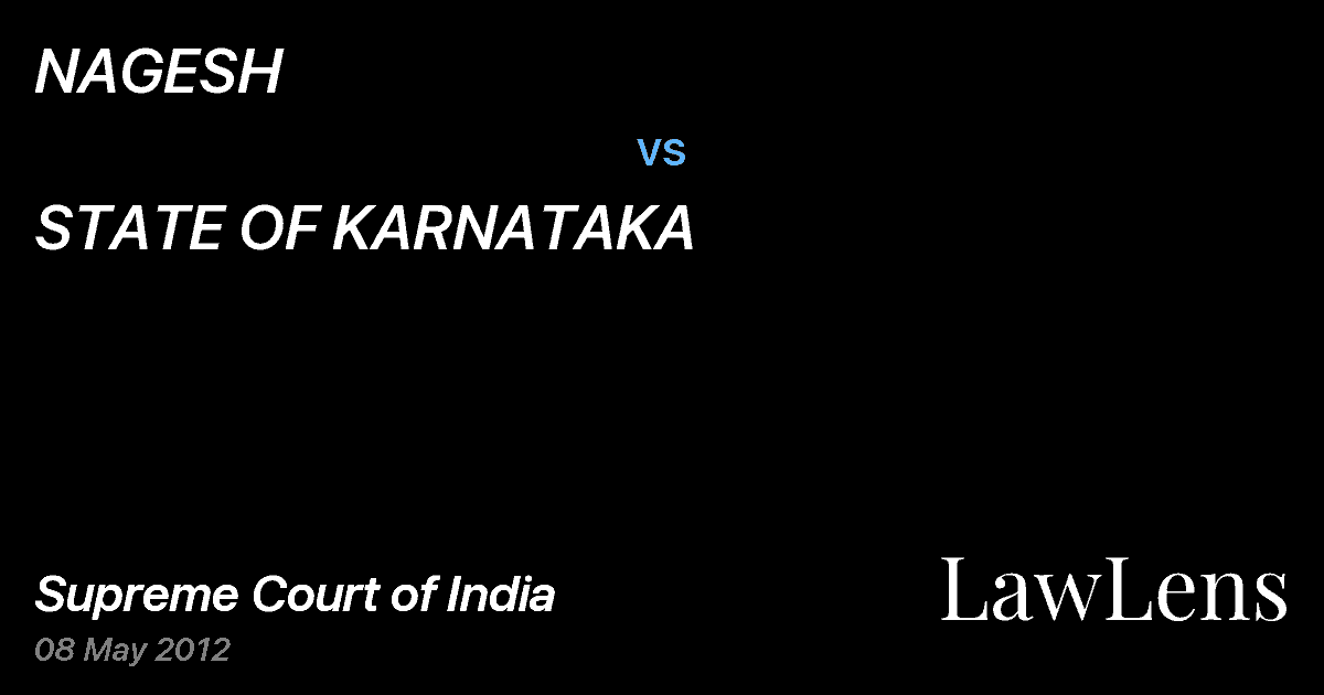 Preview image for NAGESH vs. STATE OF KARNATAKA