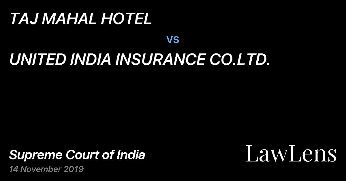 Preview image for TAJ MAHAL HOTEL vs. UNITED INDIA INSURANCE CO.LTD.