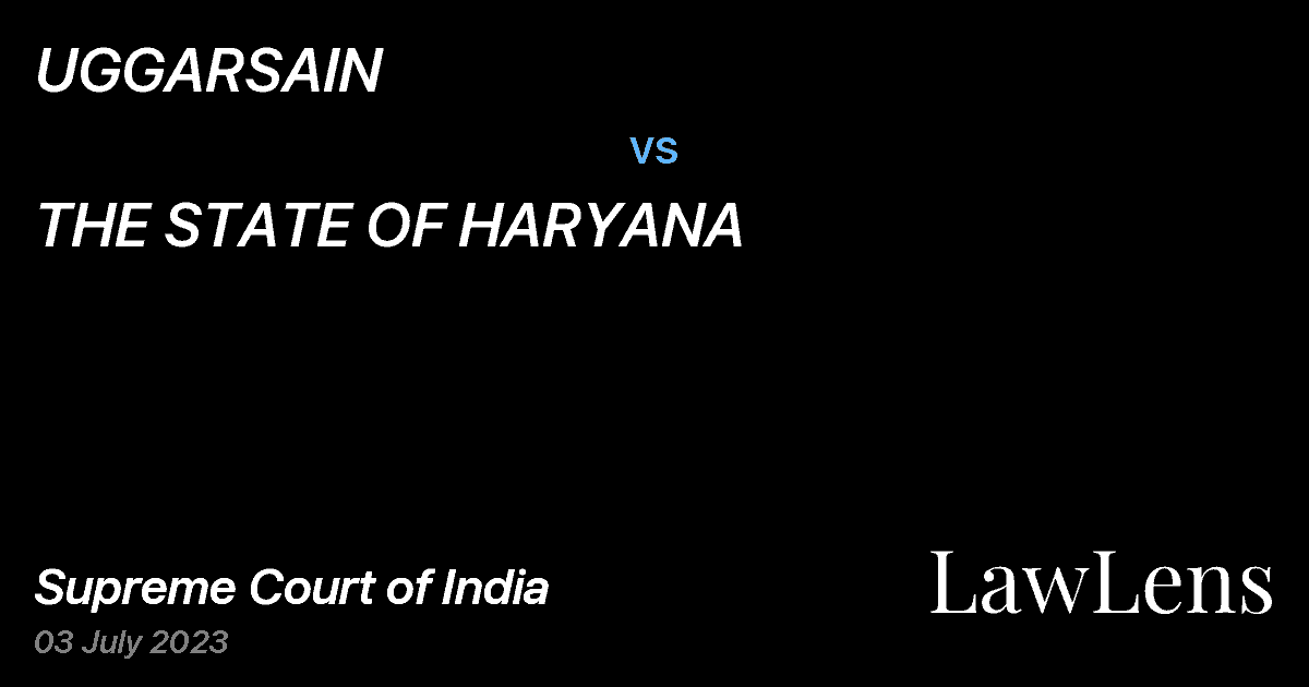 Preview image for UGGARSAIN vs. THE STATE OF HARYANA