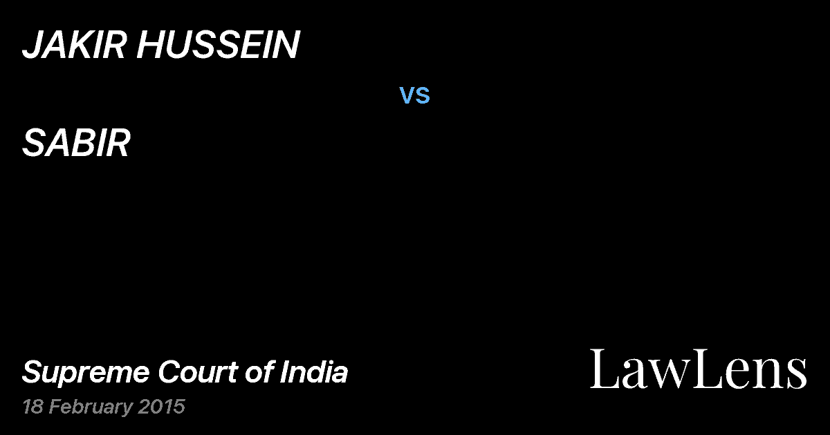 Preview image for JAKIR HUSSEIN vs. SABIR