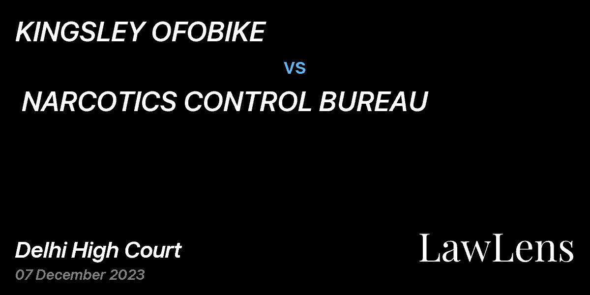 Preview image for KINGSLEY OFOBIKE  vs.  NARCOTICS CONTROL BUREAU