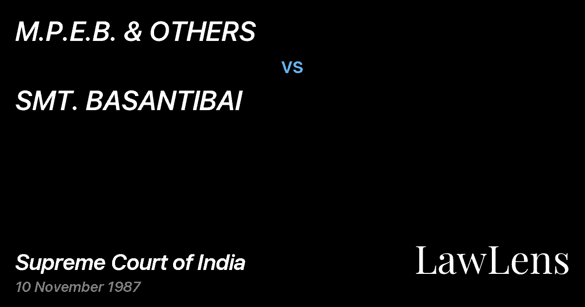 Preview image for M.P.E.B. & OTHERS vs. SMT. BASANTIBAI