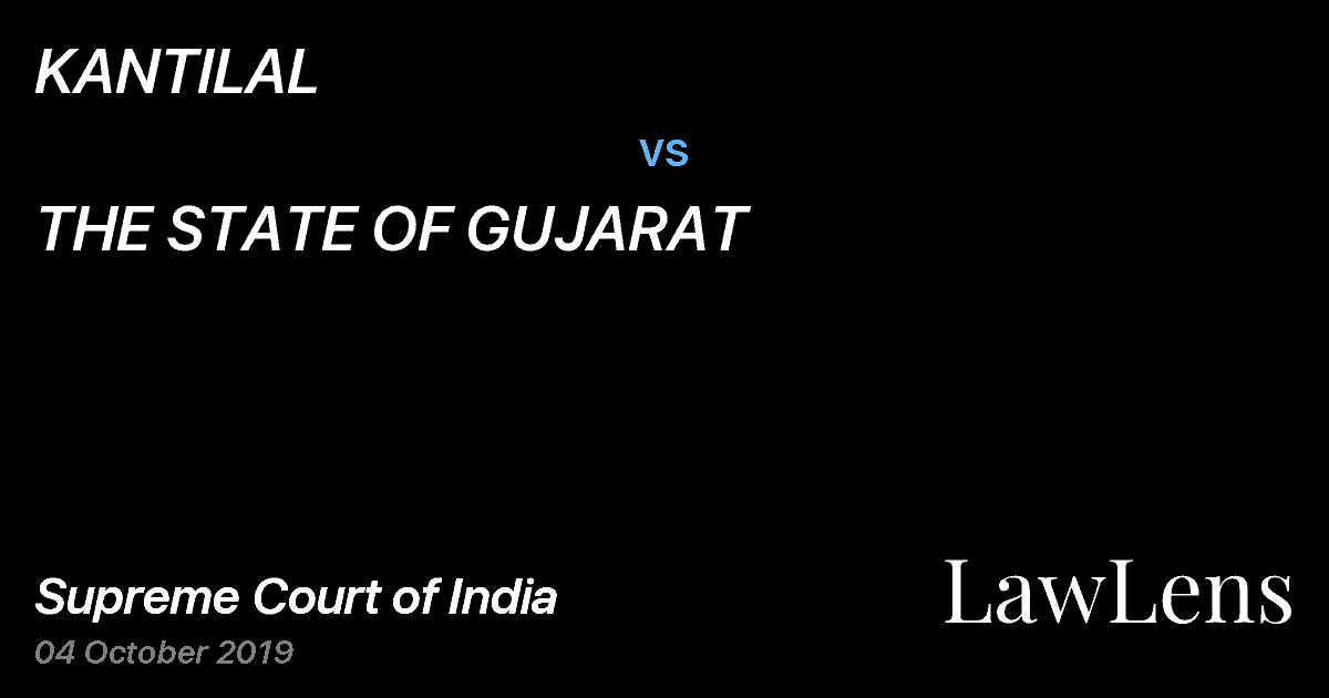 Preview image for KANTILAL vs. THE STATE OF GUJARAT