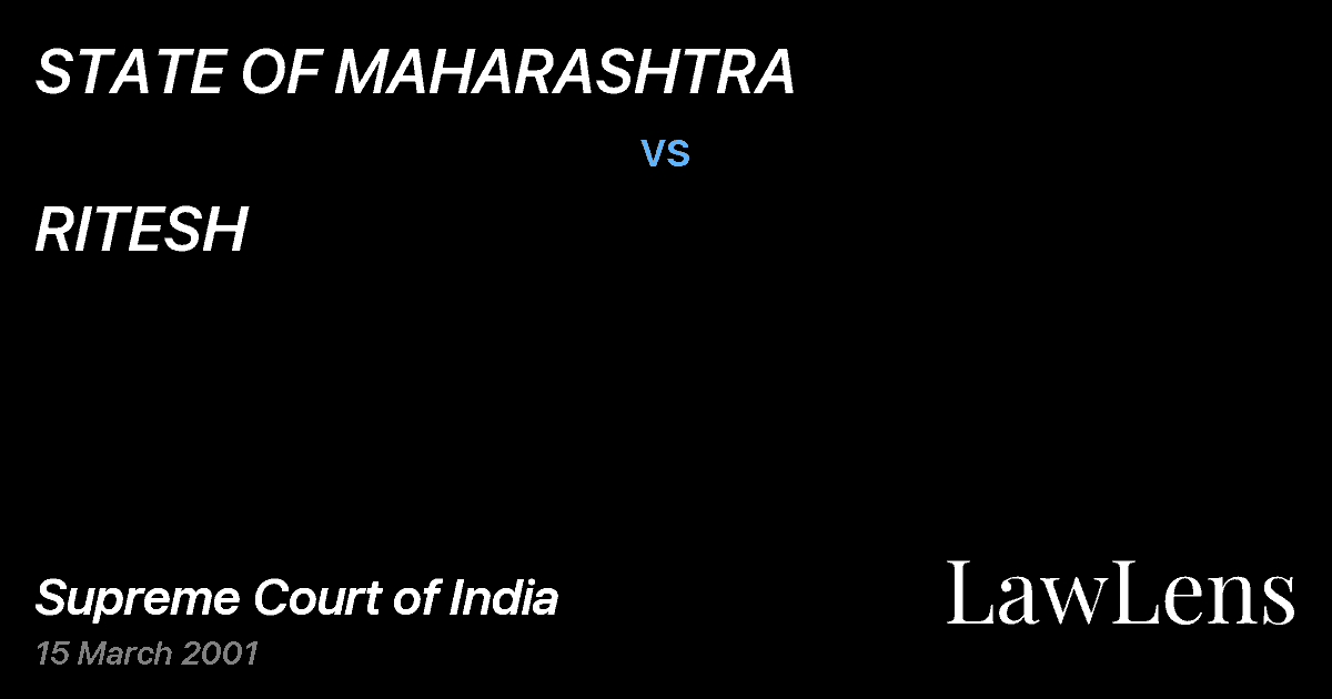 Preview image for STATE OF MAHARASHTRA vs. RITESH