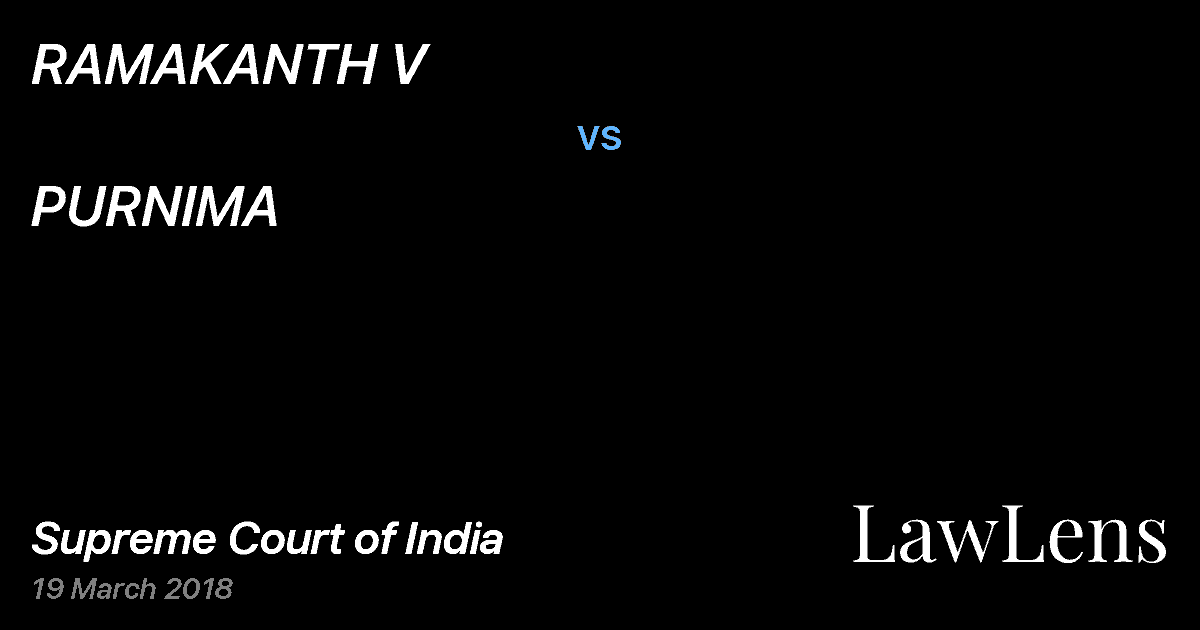 Preview image for RAMAKANTH V vs. PURNIMA