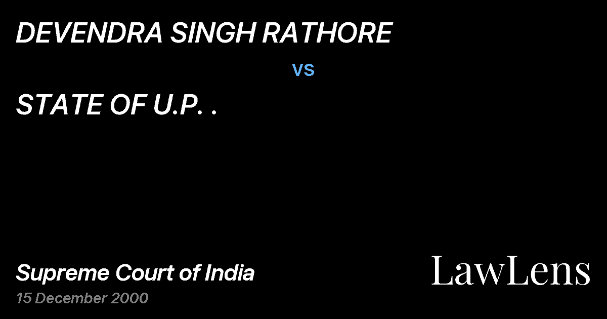Preview image for DEVENDRA SINGH RATHORE vs. STATE OF U.P. .