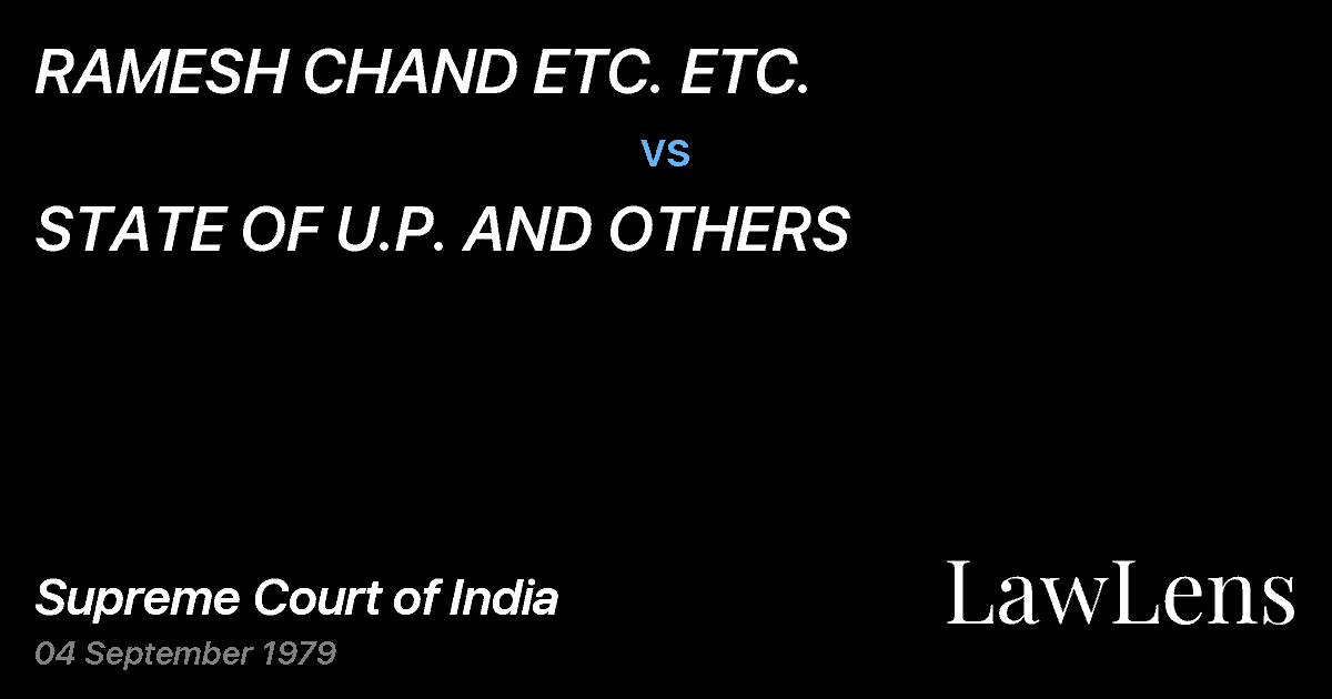 Preview image for RAMESH CHAND ETC. ETC. vs. STATE OF U.P. AND OTHERS