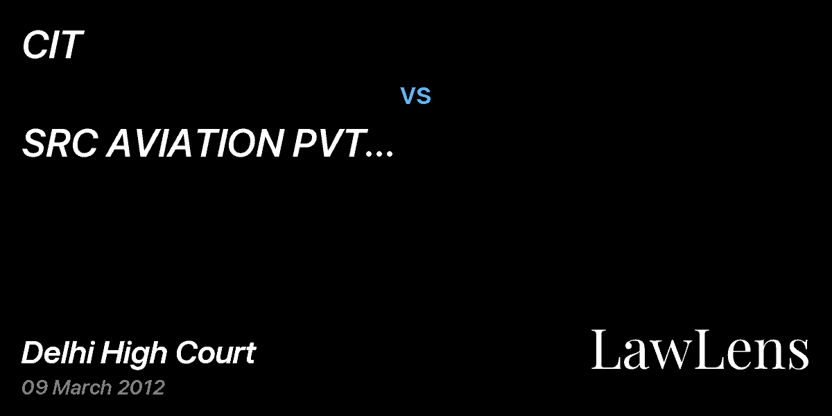 Preview image for CIT     vs.  SRC AVIATION PVT LTD                         