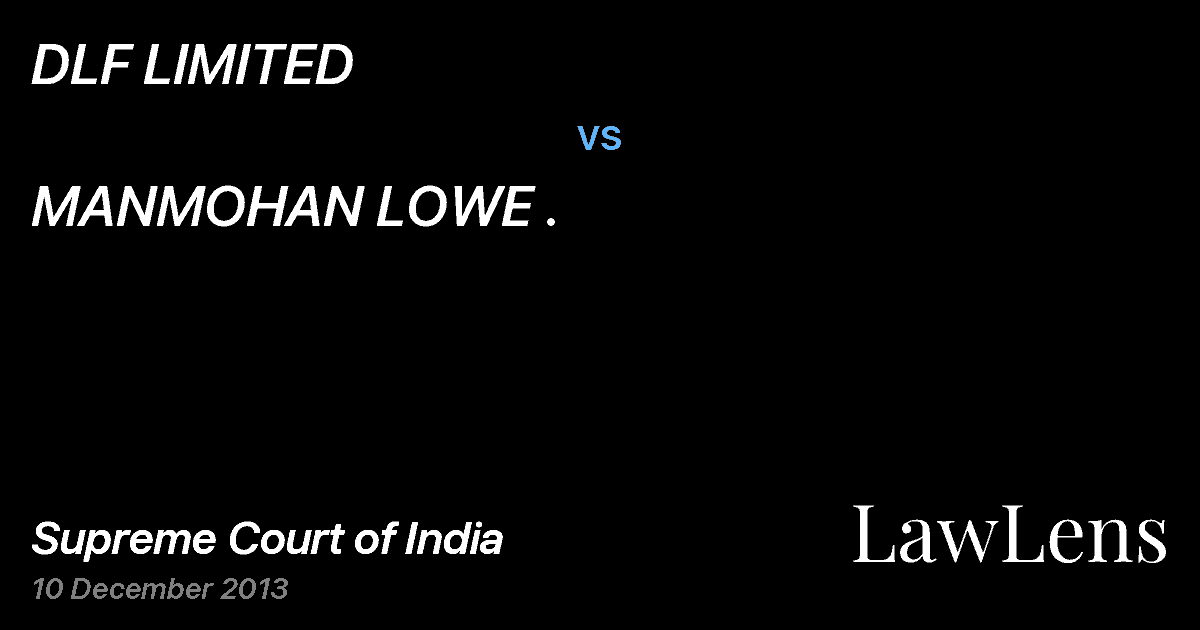Preview image for DLF LIMITED vs. MANMOHAN LOWE .