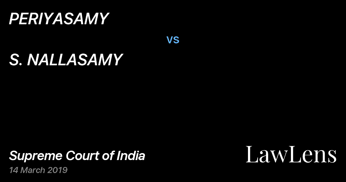 Preview image for PERIYASAMY vs. S. NALLASAMY