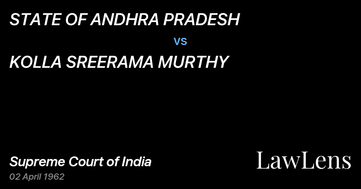 Preview image for STATE OF ANDHRA PRADESH vs. KOLLA SREERAMA MURTHY