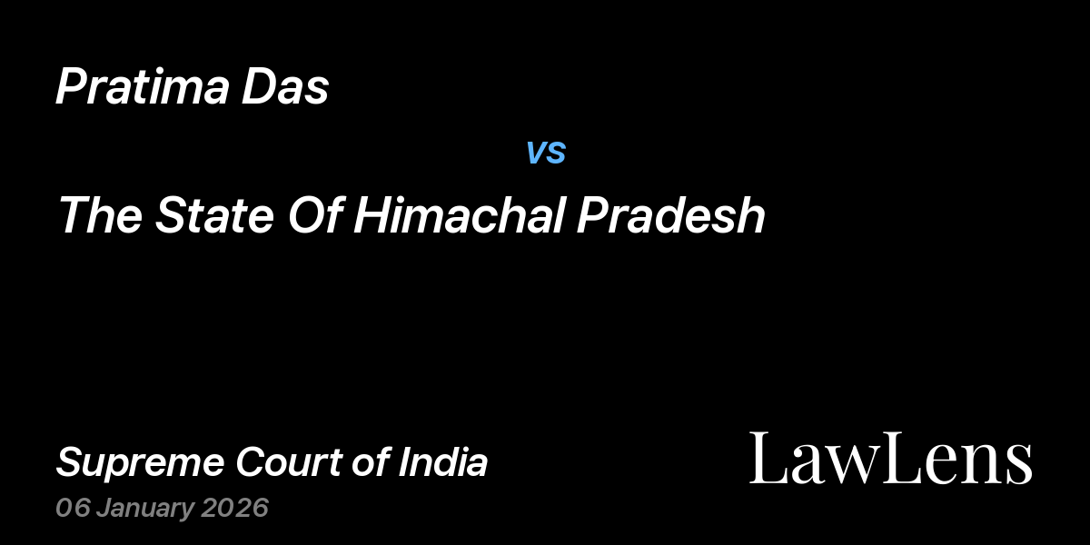 Preview image for Pratima Das vs. The State Of Himachal Pradesh
