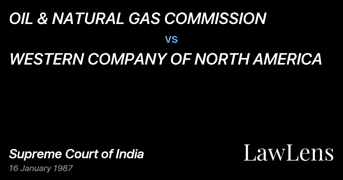Preview image for OIL & NATURAL GAS COMMISSION vs. WESTERN COMPANY OF NORTH AMERICA