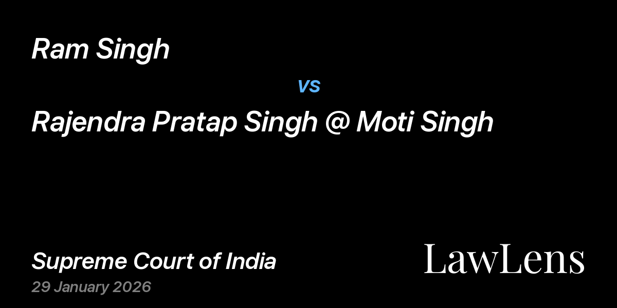 Preview image for Ram Singh vs. Rajendra Pratap Singh @ Moti Singh