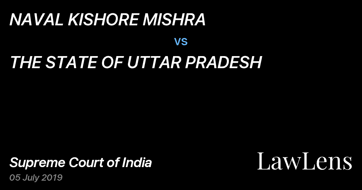 Preview image for NAVAL KISHORE MISHRA vs. THE STATE OF UTTAR PRADESH