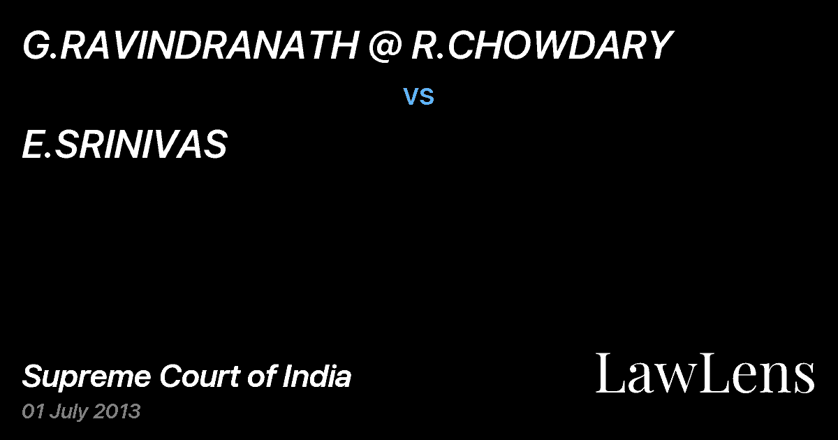 Preview image for G.RAVINDRANATH @ R.CHOWDARY vs. E.SRINIVAS