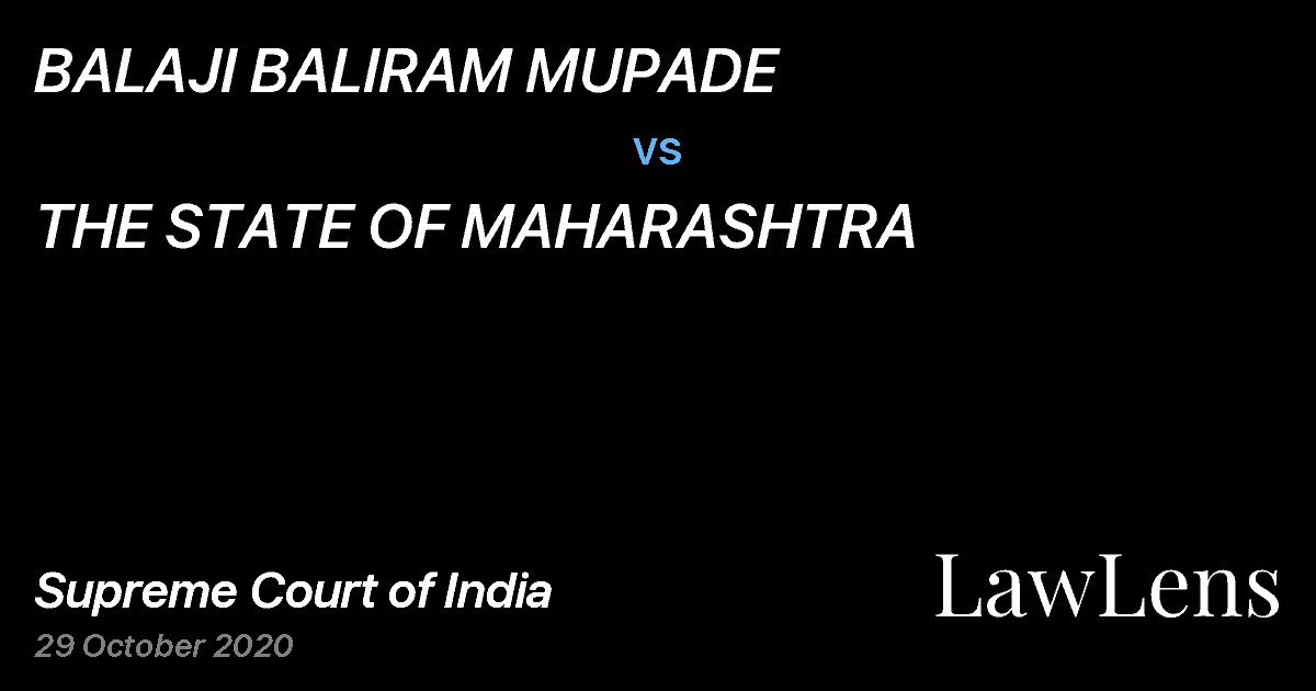 Preview image for BALAJI BALIRAM MUPADE vs. THE STATE OF MAHARASHTRA