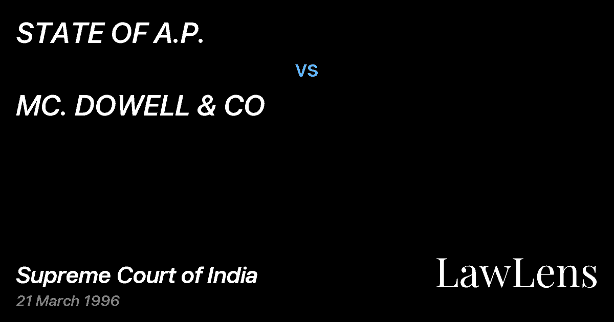 Preview image for STATE OF A.P. vs. MC. DOWELL & CO