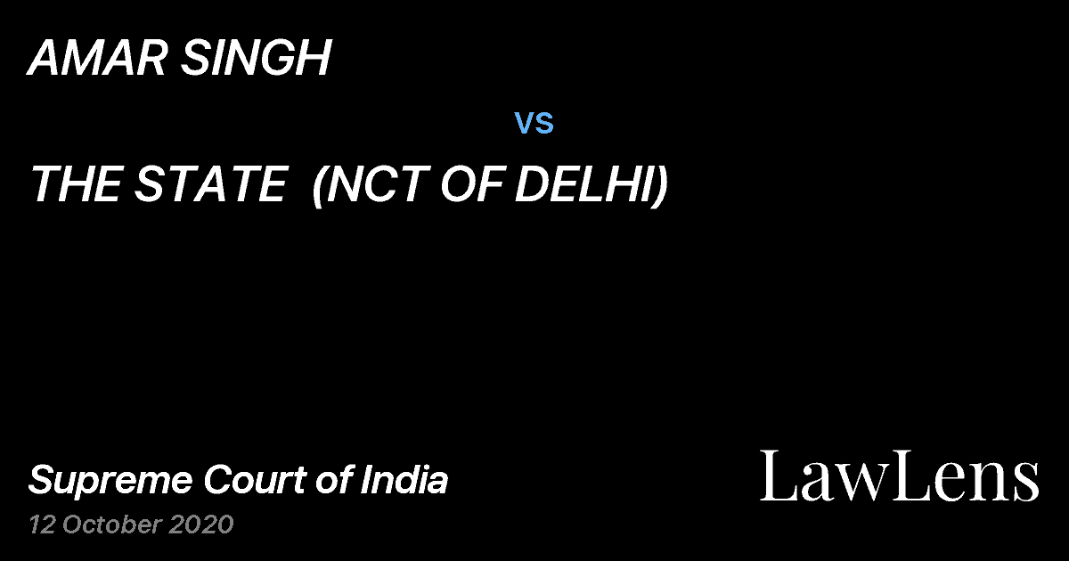Preview image for AMAR SINGH vs. THE STATE  (NCT OF DELHI)