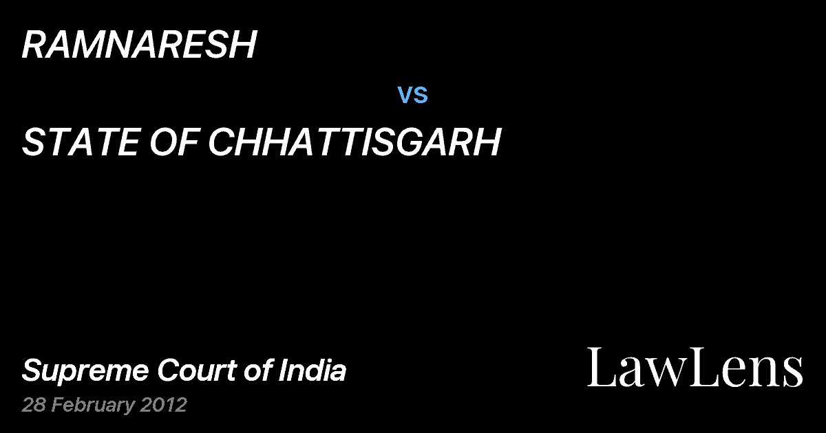 Preview image for RAMNARESH vs. STATE OF CHHATTISGARH