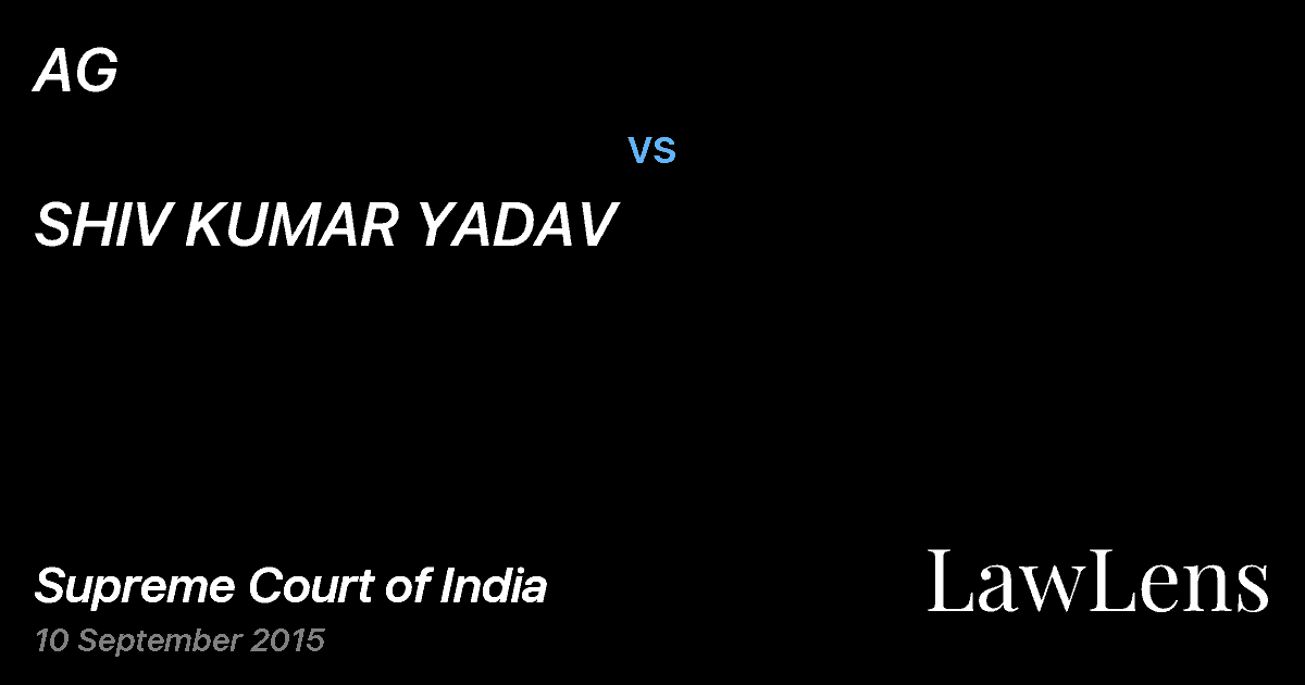 Preview image for AG vs. SHIV KUMAR YADAV