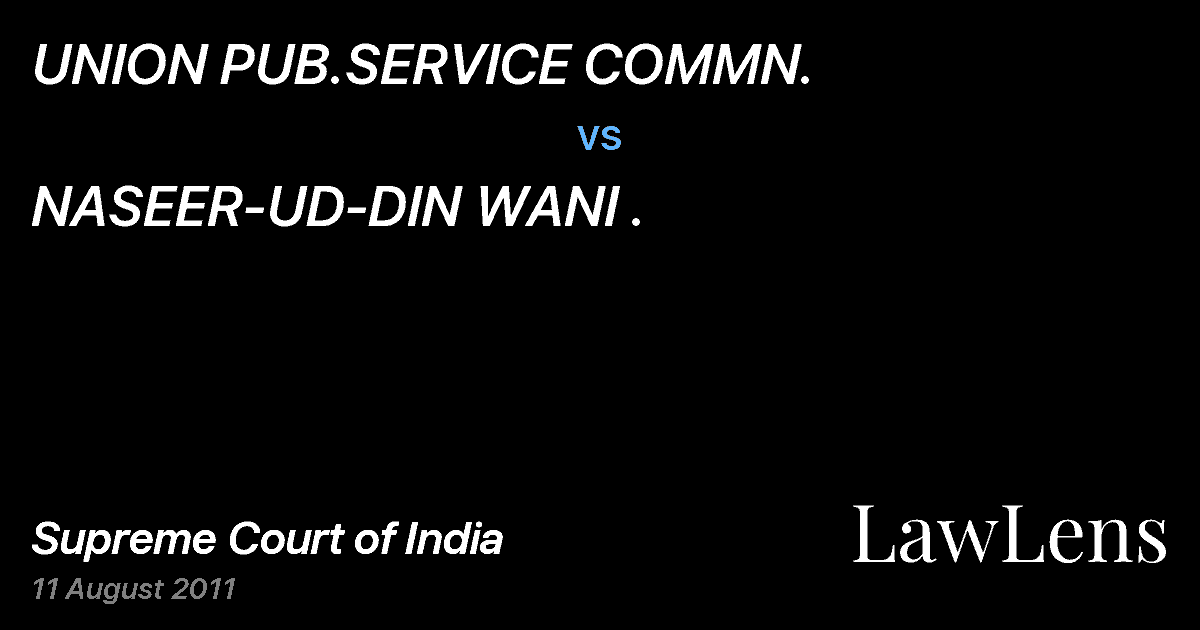 Preview image for UNION PUB.SERVICE COMMN. vs. NASEER-UD-DIN WANI .