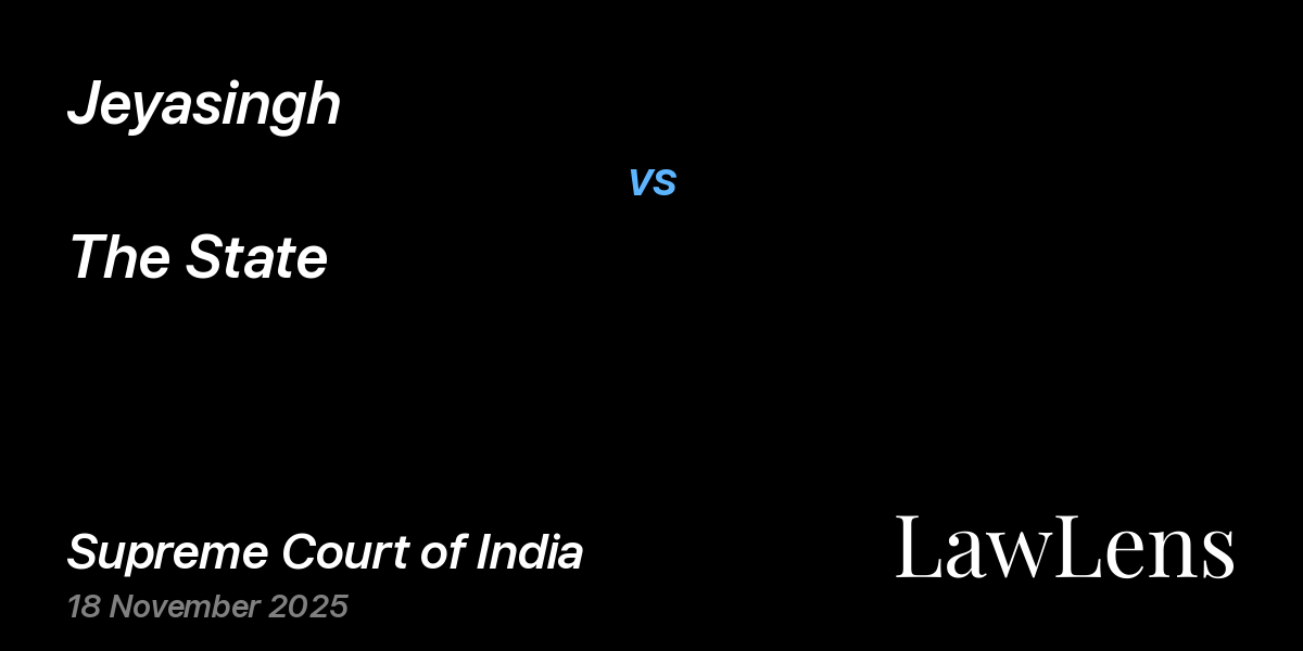 Preview image for Jeyasingh vs. The State