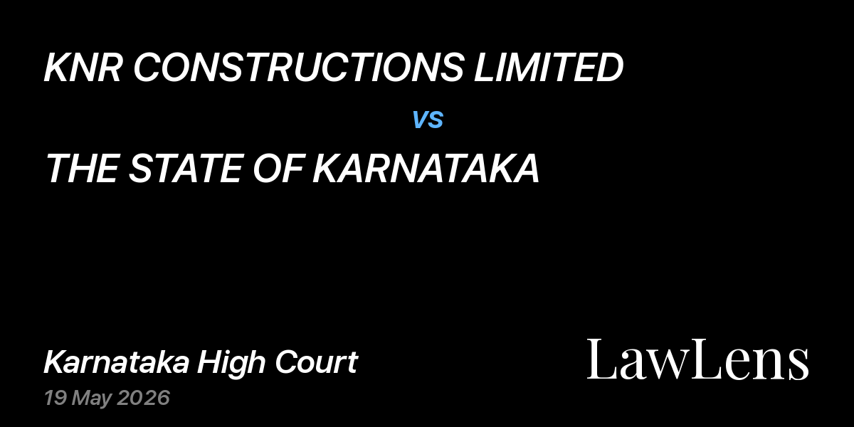 Preview image for KNR CONSTRUCTIONS LIMITED vs. THE STATE OF KARNATAKA