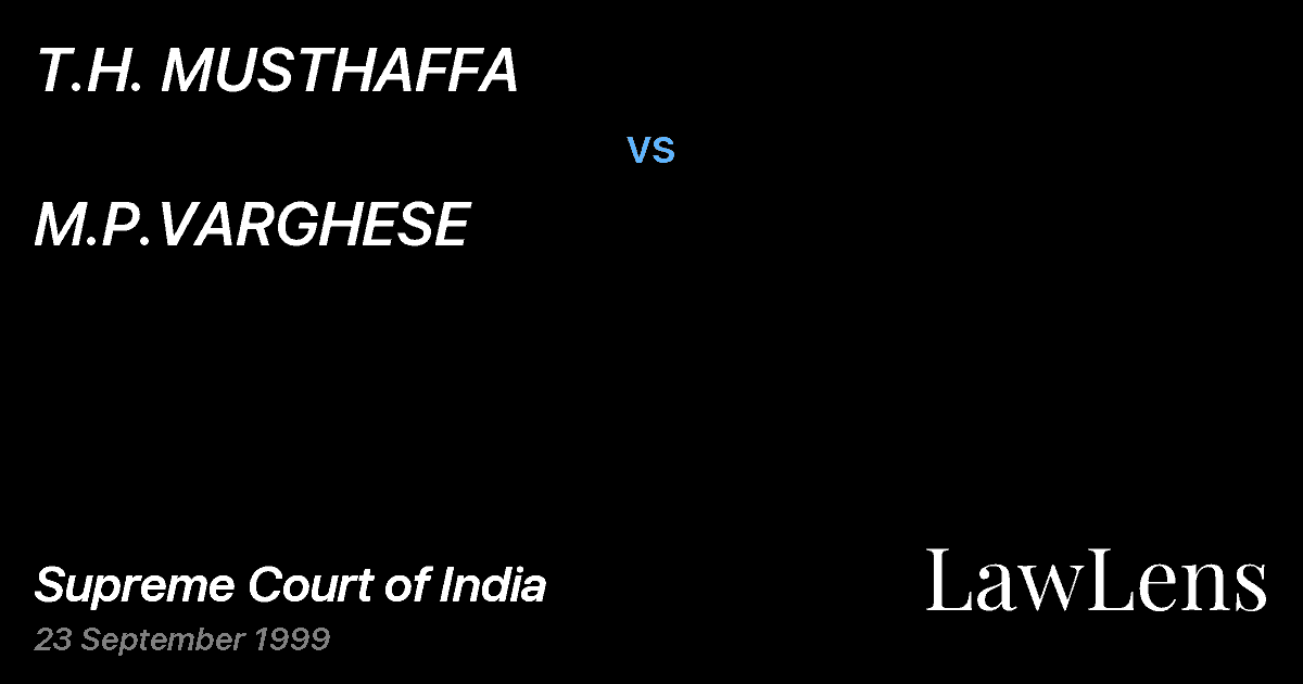 Preview image for T.H. MUSTHAFFA vs. M.P.VARGHESE