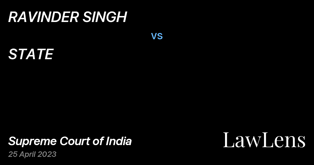 Preview image for RAVINDER SINGH vs. STATE