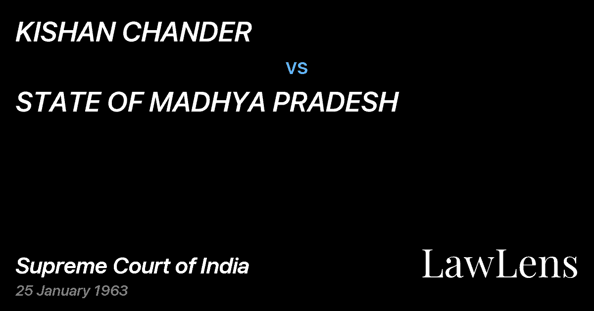 Preview image for KISHAN CHANDER vs. STATE OF MADHYA PRADESH