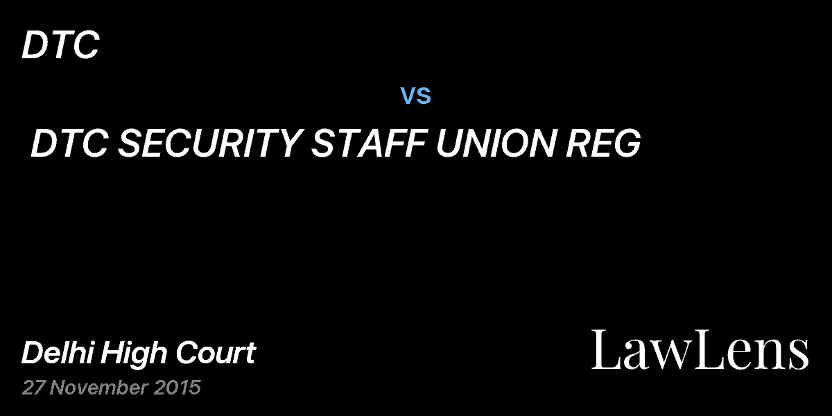Preview image for DTC  vs.  DTC SECURITY STAFF UNION REG