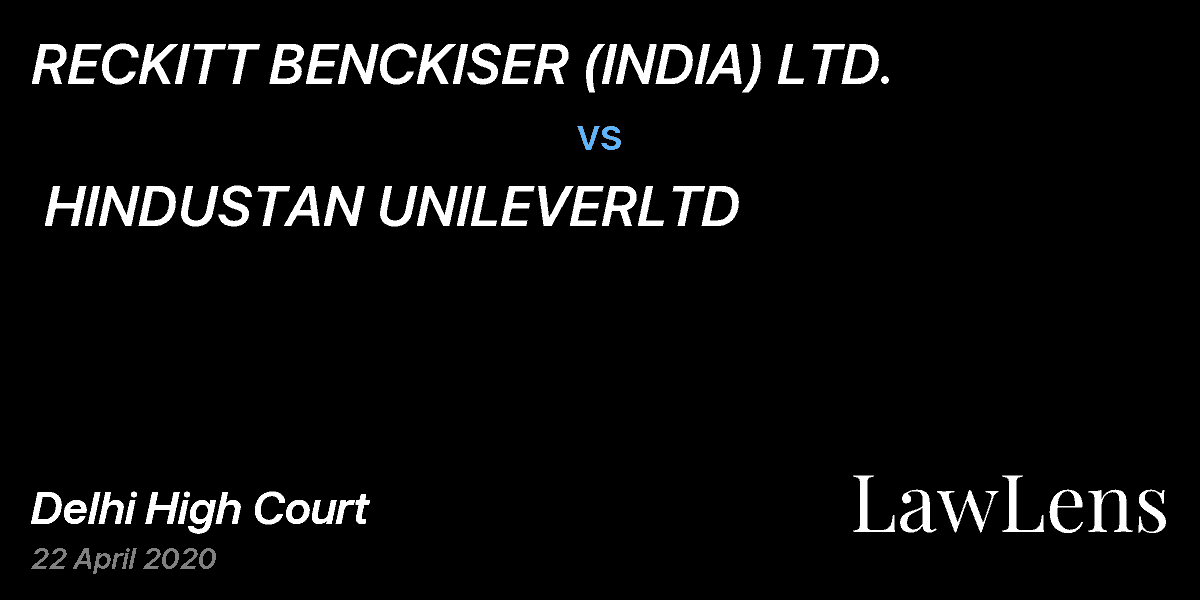 Preview image for RECKITT BENCKISER (INDIA) LTD. vs. HINDUSTAN UNILEVERLTD