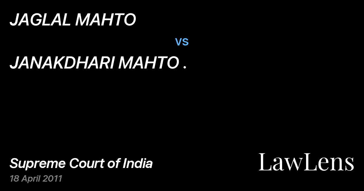 Preview image for JAGLAL MAHTO vs. JANAKDHARI MAHTO .