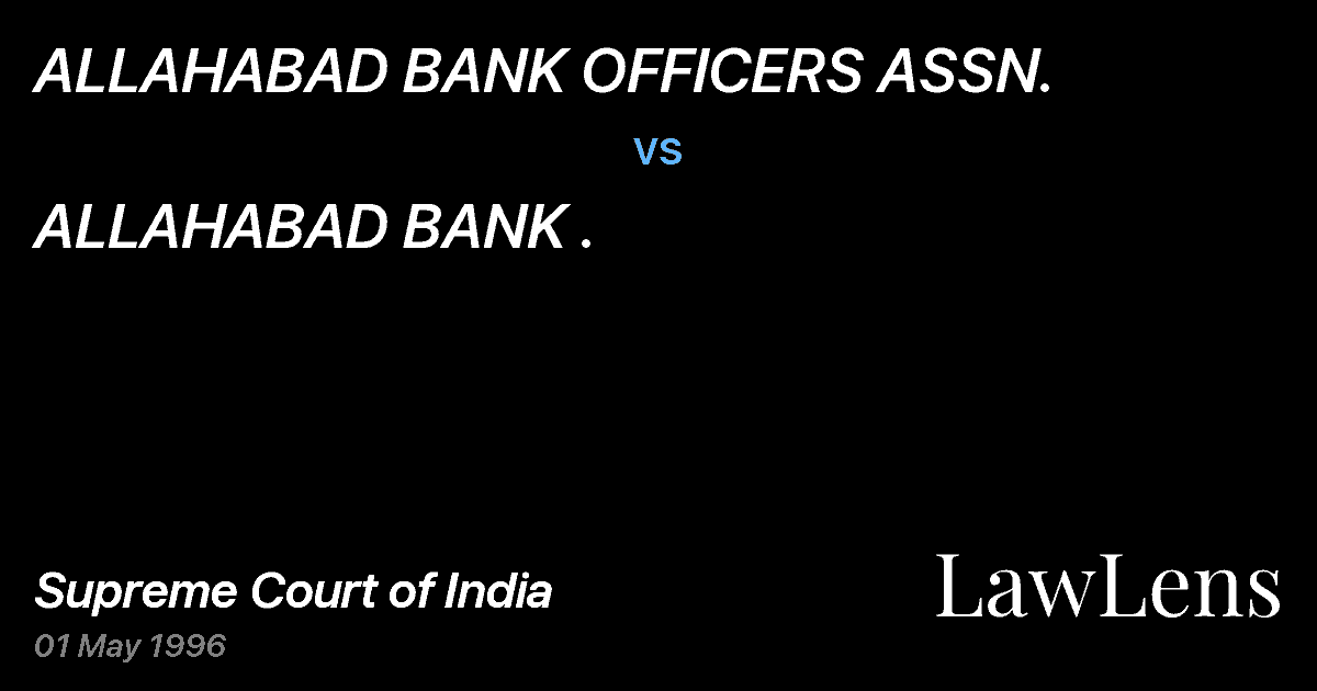 Preview image for ALLAHABAD BANK OFFICERS ASSN. vs. ALLAHABAD BANK .